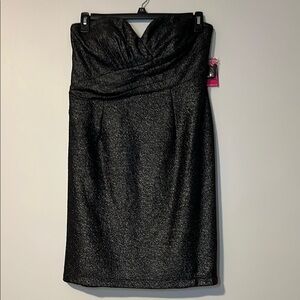 Vince Camuto Black‎ Ruched Sweetheart Sheath Dress